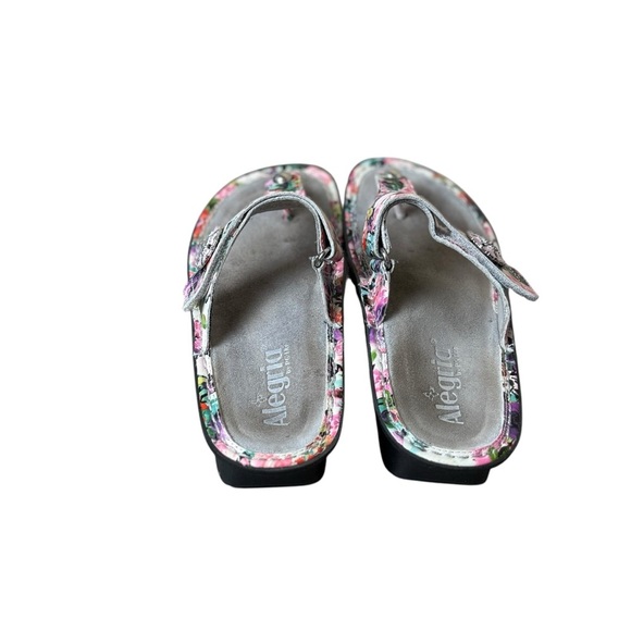 Alegria Carina Lighten Up Floral Thong Sandals Size 37 US 7-7.5 Comfort Cottage - Picture 3 of 9